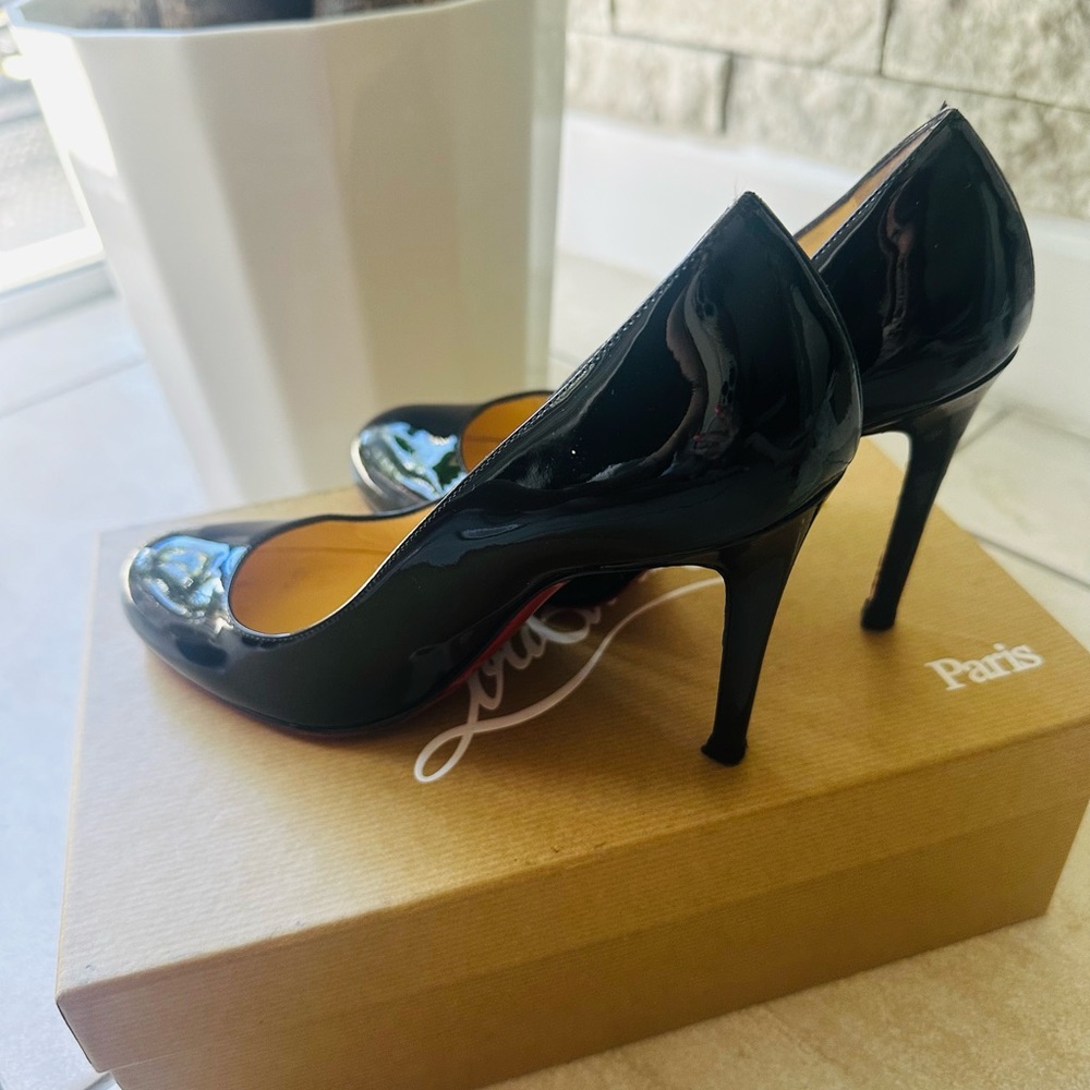 Christian Louboutin Simple Pump 100 Patent Calf Black size 36.5 US size 6 - Picture 10 of 16